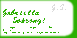 gabriella sopronyi business card